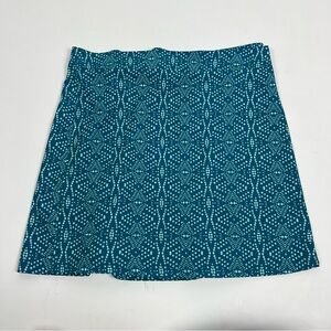 Rip Skirt Blue Geometric Fully Adjustable Wrap Skirt Size Large